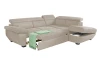 Rohová sedacia súprava Speedway, béžová látka, pravý roh