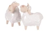 Veľkonočna dekorácia Keramická biela ovca, mix 2 druhov