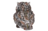 Dekoračná soška Sova, šedý polyresin