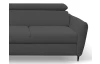 Rohová sedacia súprava Othello, tmavo šedá látka, ľavý roh