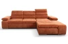 Rohová sedačka Kornelia, terakota štruktúrovaná tkanina, pravý roh