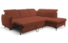 Rohová sedacia súprava Glow, terakota látka, pravý roh