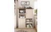 Komoda s regálom Luca, dub/bielená pínia