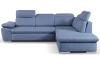 Rohová sedacia súprava Aldon, modrá tkanina, pravý roh