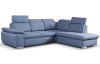 Rohová sedacia súprava Aldon, modrá tkanina, pravý roh