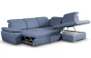 Rohová sedacia súprava Aldon, modrá tkanina, pravý roh