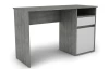Písací stôl so zásuvkou Carlos, šedý beton/biela