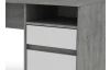 Písací stôl so zásuvkou Carlos, šedý beton/biela