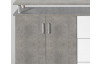 Široká komoda Lift, šedý beton/biela