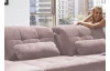 Rohová sedacia súprava Spotlight, ružová látka, pravý roh, bez funkcií