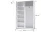 Šatníková skriňa Fast, biela