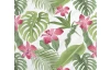 Obliečky seersucker Jungle, tropické listy a kvety