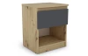Skrinka/nočný stolík Carlos 401S, dub artisan/grafit