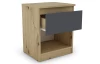 Skrinka/nočný stolík Carlos 401S, dub artisan/grafit
