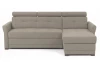 Rohová sedacia súprava Harris, hnedo-béžová taupe látka, pravý roh