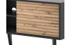 Široká TV skrinka Willow, čierna/dub artisan