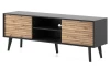 Široká TV skrinka Willow, čierna/dub artisan
