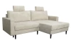 Rohová sedacia súprava Livorno, krémová, štruktúrovaná látka