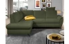 Rohová sedacia súprava Geneva, smaragdovo zelená látka, ľavý roh
