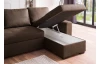 Rohová sedacia súprava Holly, hnedá vintage látka