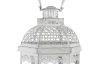 Kovový lampáš Aloha 58 cm, biela antik
