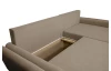 Rohová sedačka Helvetius, svetlo hnedá látka