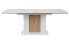 Rozkladací jedálenský stôl Novella 160x90 cm, biela/dub artisan