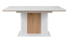 Rozkladací jedálenský stôl Novella 160x90 cm, biela/dub artisan