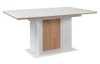 Rozkladací jedálenský stôl Novella 160x90 cm, biela/dub artisan