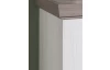 Vysoká komoda Cruz 143 cm, bielená pínia/šedý dub
