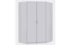 Rohová šatníková skriňa Case, biela
