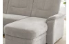 Sedacia súprava Skin, svetlo béžová látka, tvar U, bez funkcií