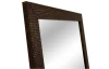 Nástenné zrkadlo Glamour 40x40 cm, hnedá štruktúra