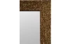 Nástenné zrkadlo Glamour 40x40 cm, hnedá štruktúra