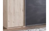 Šatníková skriňa Lotto, 270 cm, dub hickory/antracitová oceľ