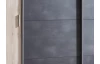 Šatníková skriňa Lotto, 270 cm, dub hickory/antracitová oceľ