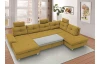 Sedacia súprava Madeira 3A, horčicová žltá látka, tvar pravé U