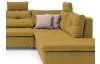 Sedacia súprava Madeira 3A, horčicová žltá látka, tvar pravé U