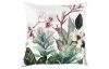 Dekoračný vankúš 45x45 cm, orchidea s listami, zamatový