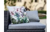 Dekoračný vankúš 45x45 cm, orchidea s listami, zamatový