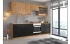 Kuchynská drezová skrinka Modena, 80 cm, dub artisan/čierna
