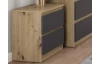 Skrinka/nočný stolík Carlos 402S, dub artisan/grafit
