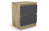 Skrinka/nočný stolík Carlos 402S, dub artisan/grafit