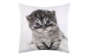 Dekoračný vankúšik Mačiatko s modrými očami, 25x25 cm