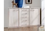 Komoda so zásuvkami Luxor 125 cm, polárny smrekovec