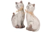 Dekoračná soška Mačka 15 cm, béžová, mix 2 druhov