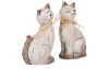 Dekoračná soška Mačka 15 cm, béžová, mix 2 druhov