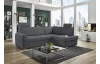Rohová sedacia súprava Robin, popolovo šedá látka, pravý roh