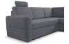 Rohová sedacia súprava Robin, popolovo šedá látka, pravý roh