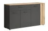 Komoda so zásuvkou Esteban 150 cm, antracit/dub evoke
